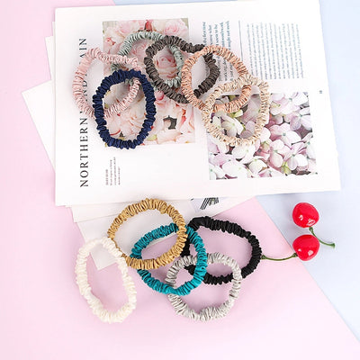 Women's Simple Style Solid Color 100%  Silk Hair Tie