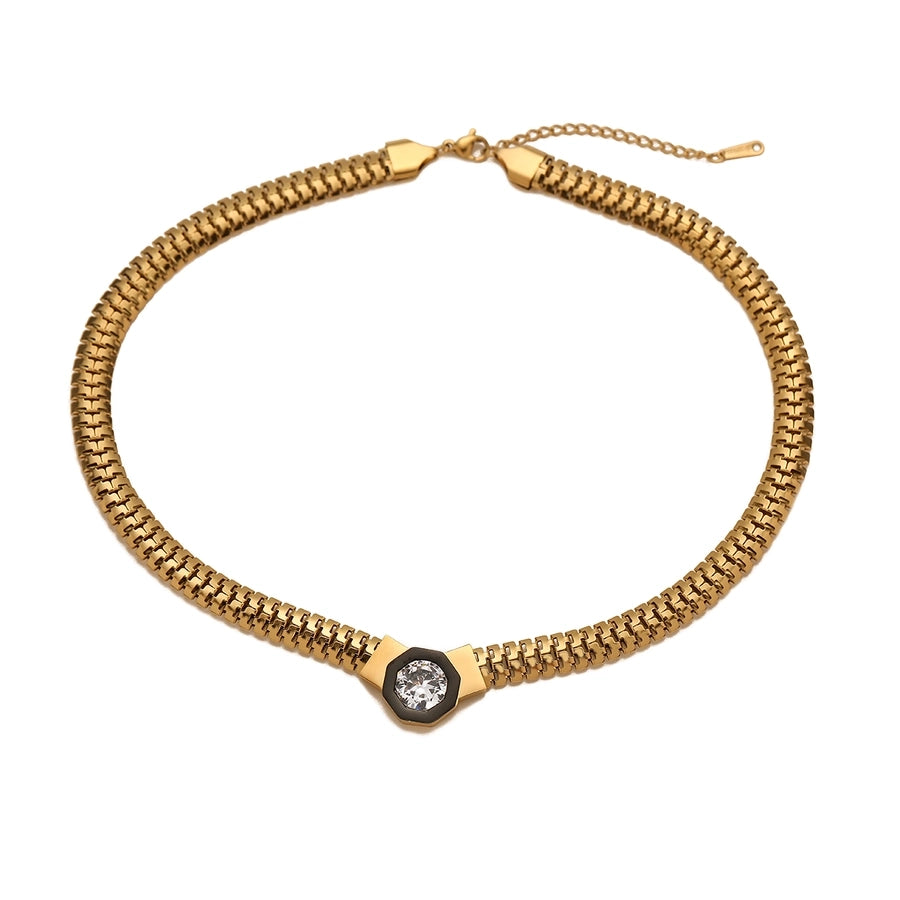 Jewelry Retro Geometric 304 Stainless Steel Necklace