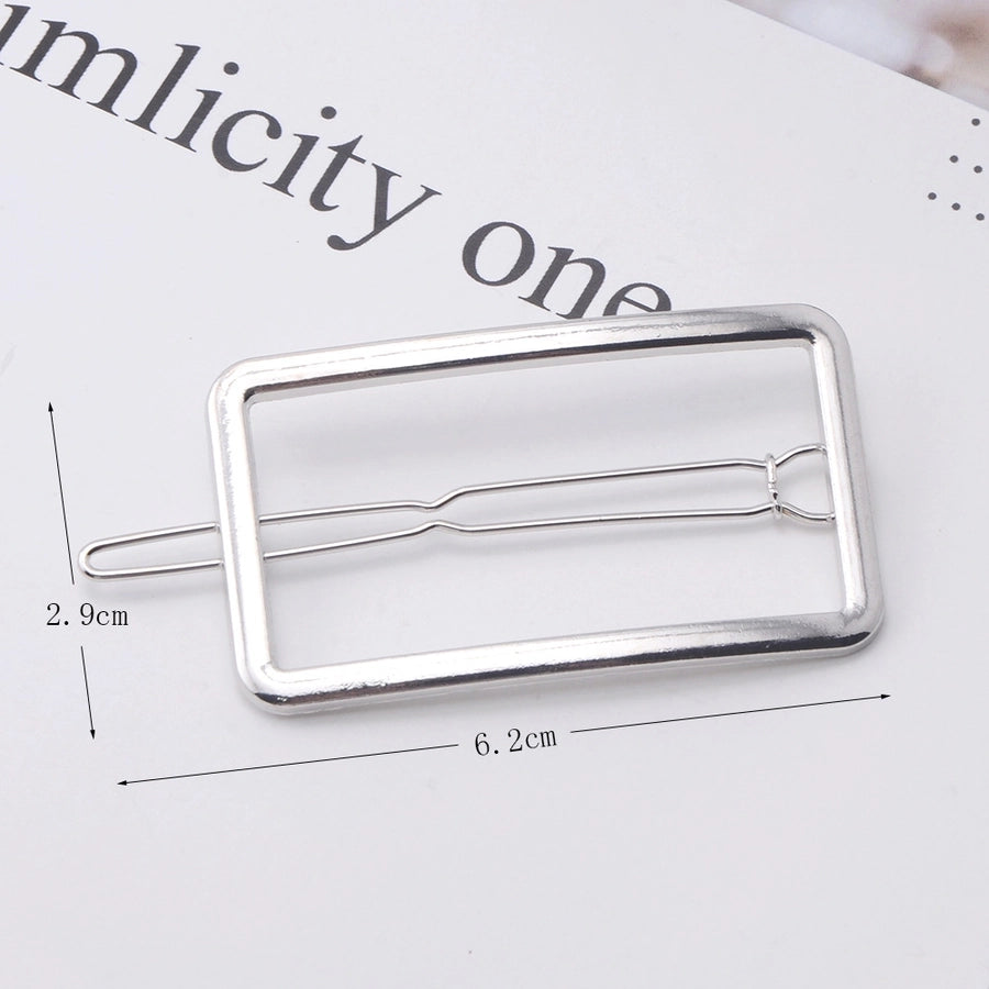 fashion geometric metal plating hair clip
