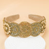 baroque wide brim gorgeous brown diamond headband