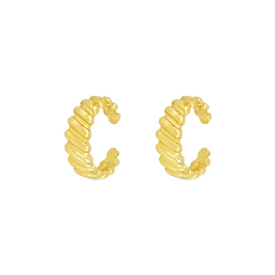 1 Pair Simple Style Geometric Star Inlay Copper Zircon Gold Plated Earrings Ear Studs