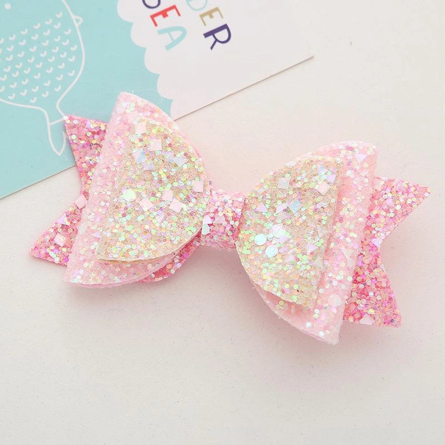 Girl'S IG Style Sweet Bow Knot Sequin Hair Clip