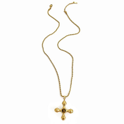 Jewelry Vintage Style Classic Style Cross 316L Stainless Steel  Plating Pendant Necklace