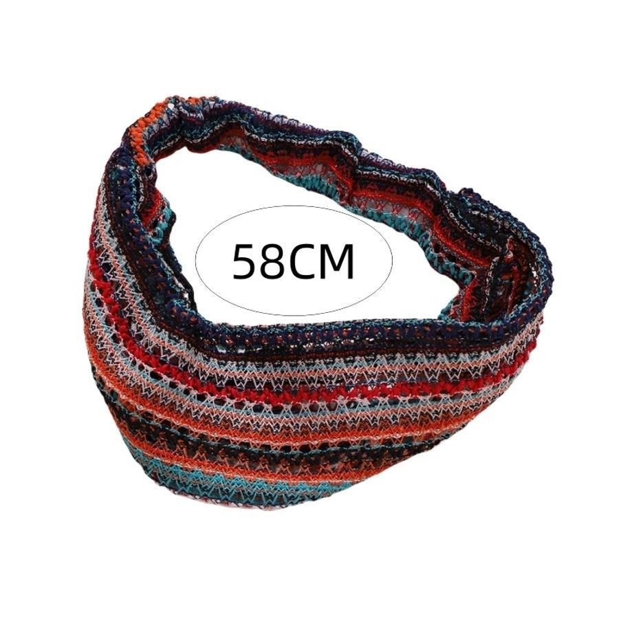 women's casual retro stripe cloth printing hair band