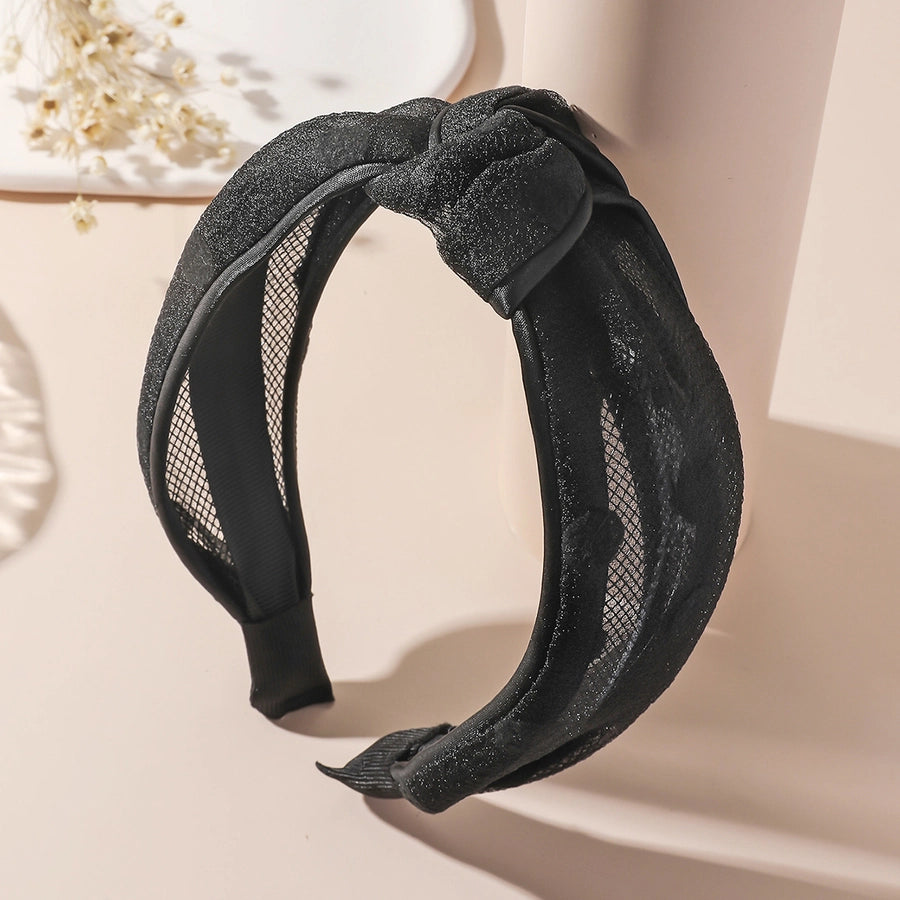 Women's Simple Style Knot Cloth Hollow Out Hair Band