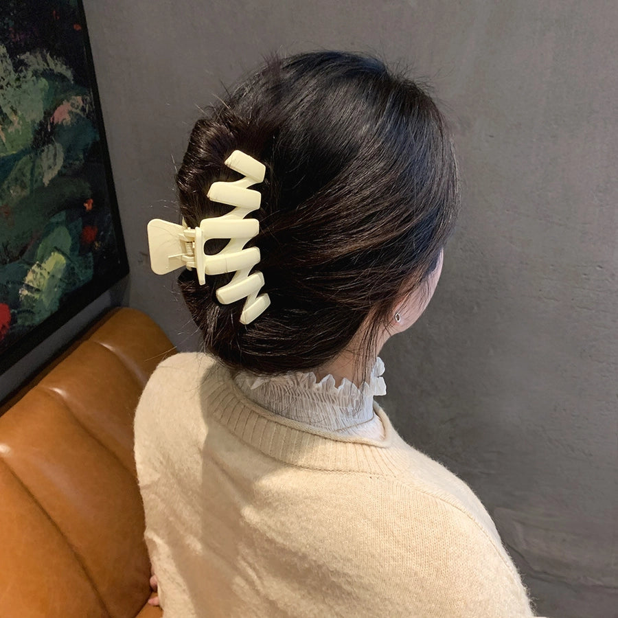 khaki hairpin korean style catch clip large shark clip hair accessories clip