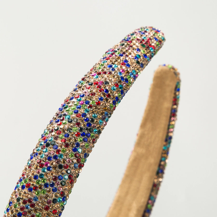 Women's Casual Vacation Classic Style Geometric Alloy Cloth Inlay Rhinestones Hair Band