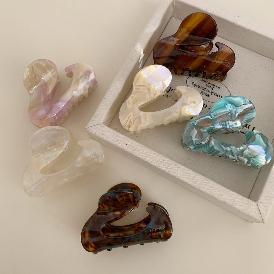 Women's Simple Style Commute Solid Color Acetic acid sheets Hair Claws