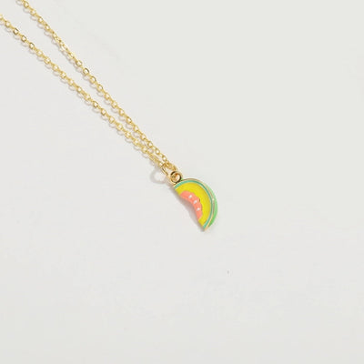 Copper 14K Gold Plated Cartoon Mushroom Pendant Necklace