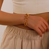 IG Style Classic Style Geometric 304 Stainless Steel 18K Gold Plated Bracelets In Bulk