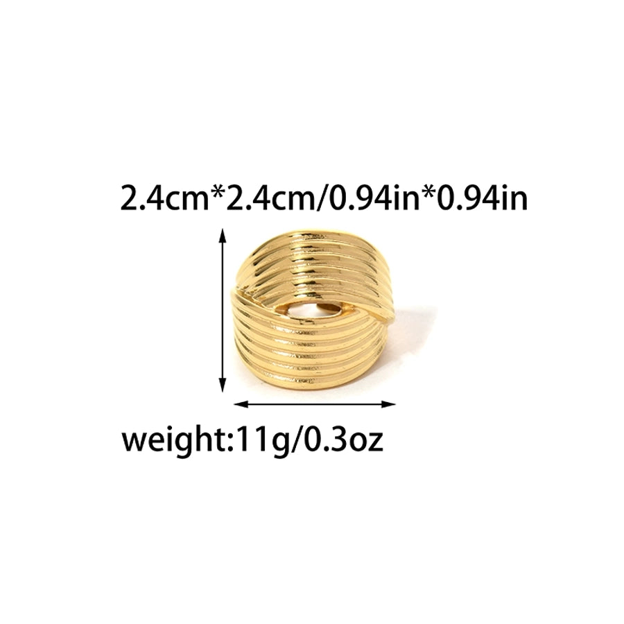 Jewelry Casual Simple Style Round 304 Stainless Steel Plating Open Rings