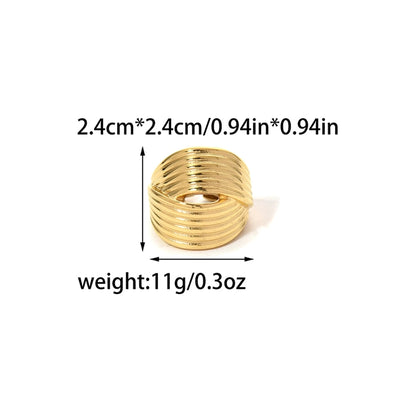 Jewelry Casual Simple Style Round 304 Stainless Steel Plating Open Rings