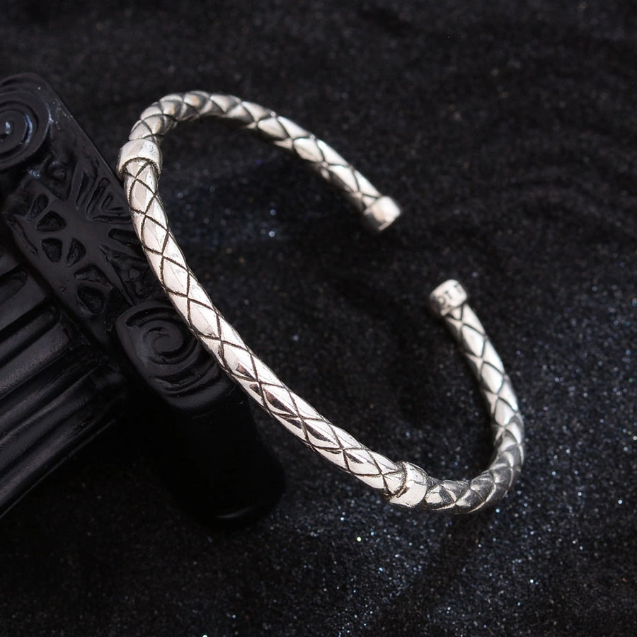 Jewelry Simple Style Solid Color Twist Copper Bangle