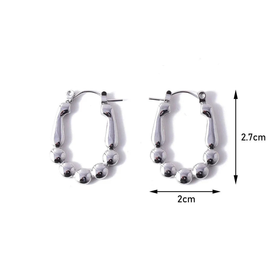 1 Pair Streetwear Geometric 304 Stainless Steel 18K Gold Plated Earrings