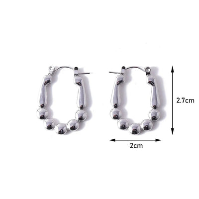 1 Pair Streetwear Geometric 304 Stainless Steel 18K Gold Plated Earrings