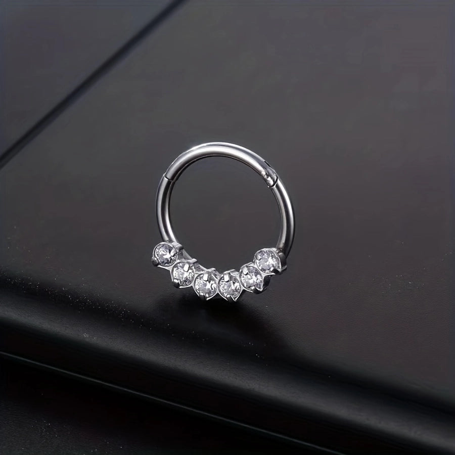1 Piece Nose Rings & Studs Simple Style Round 304 Stainless Steel Nose Rings & Studs