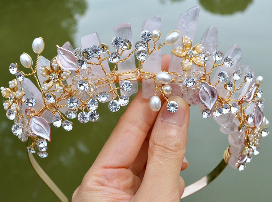 Women's Simple Style Classic Style Color Block Alloy Inlay Crystal Rhinestones Hair Band