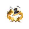 Jewelry Casual Simple Style Streetwear Heart Shape 304 Stainless Steel 18K Gold Plated Rings