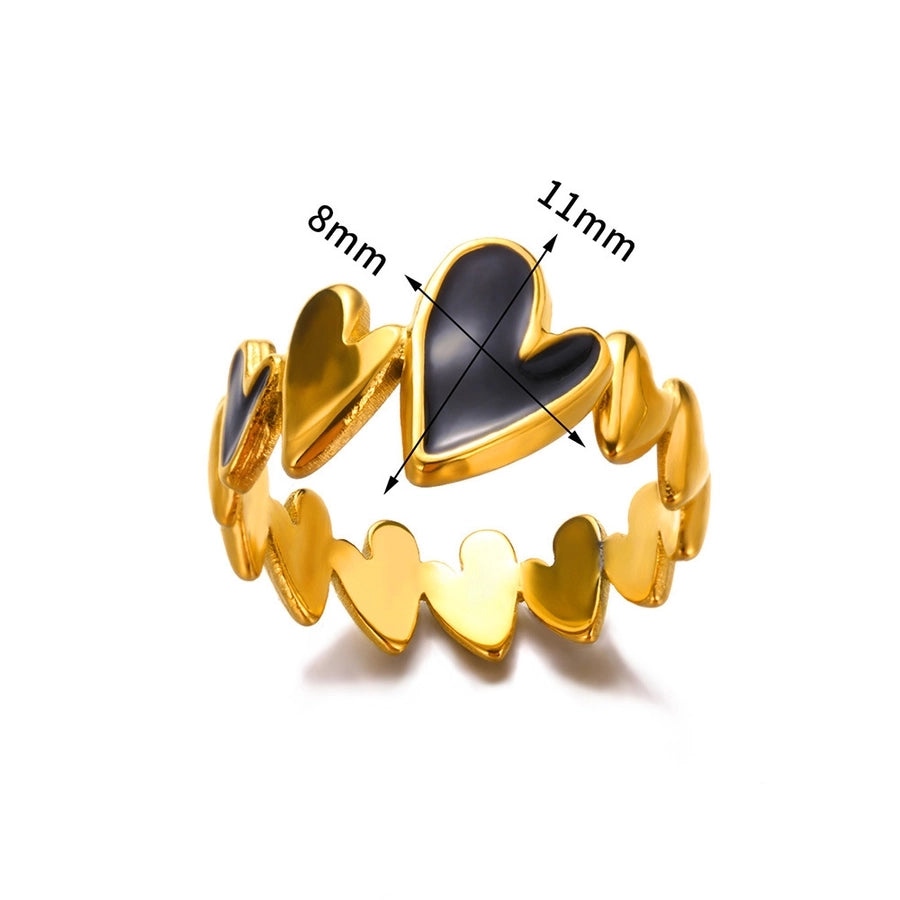 Jewelry Casual Simple Style Streetwear Heart Shape 304 Stainless Steel 18K Gold Plated Rings