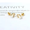 1 Pair IG Style Simple Style Round Plating Inlay Copper Pearl Zircon 18K Gold Plated Ear Studs