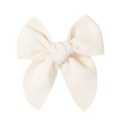 sweet solid color polyester bow knot hair clip
