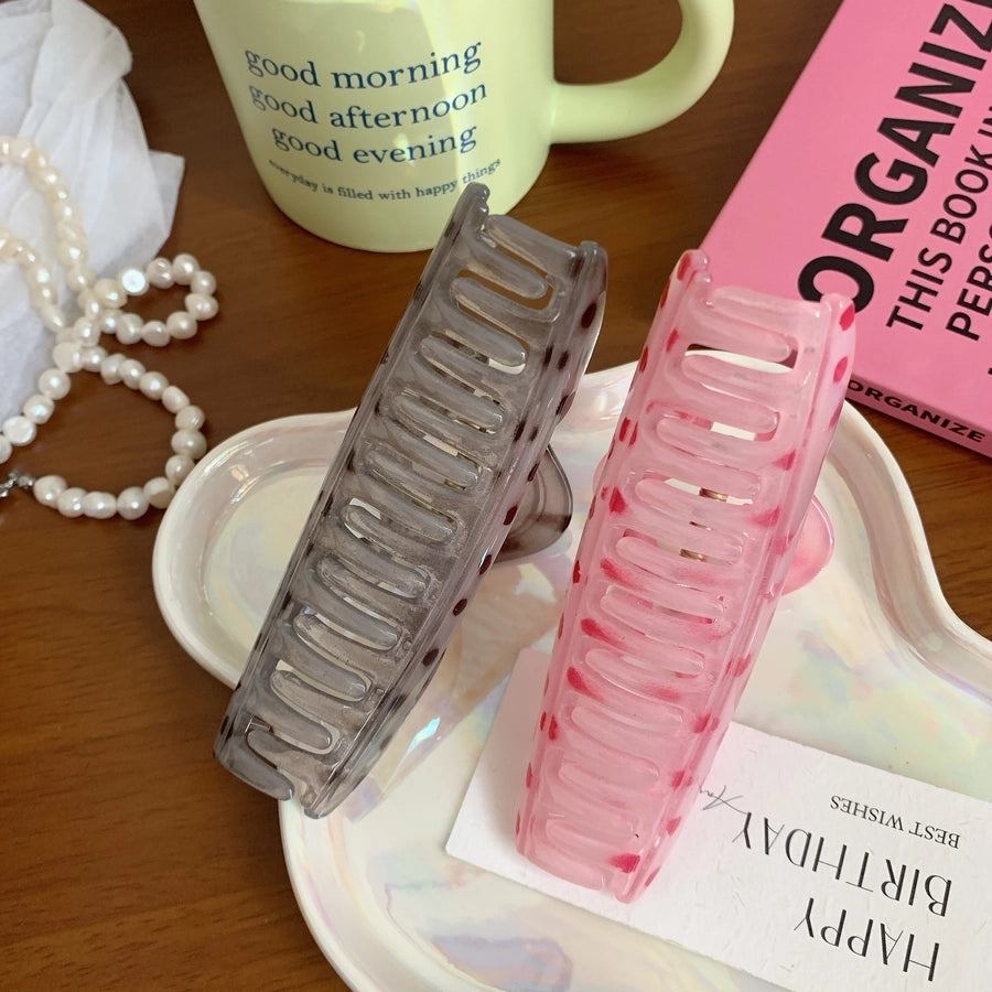 Women's Casual Simple Style Polka Dots Plastic Hollow Out Hair Claws