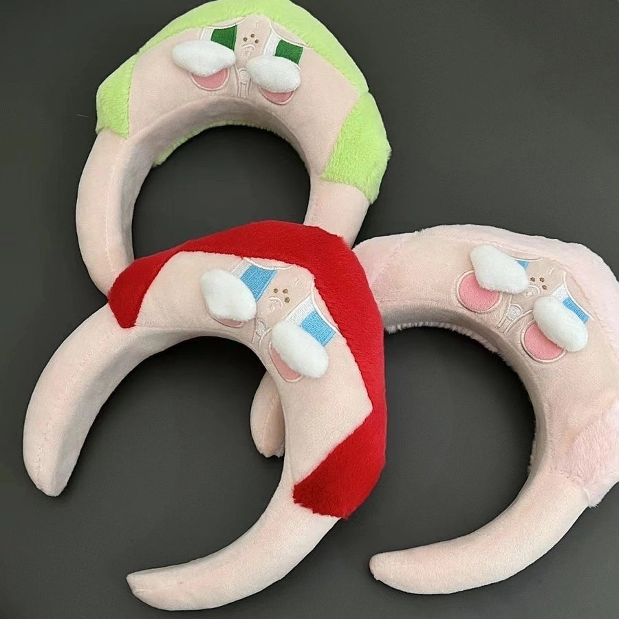 new cartoon crybaby crying baby hairband sweet cute girl wash hair band net red hair card headdress