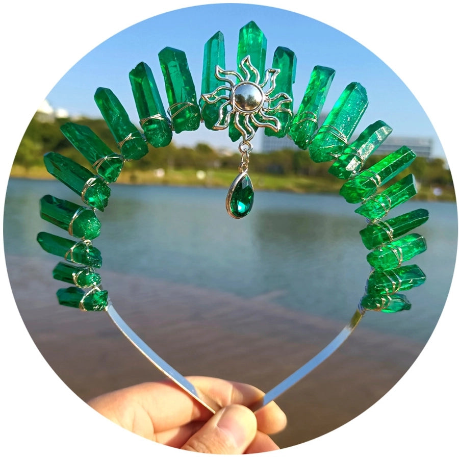 fashion geometric gem handmade plating hair band 1 piece