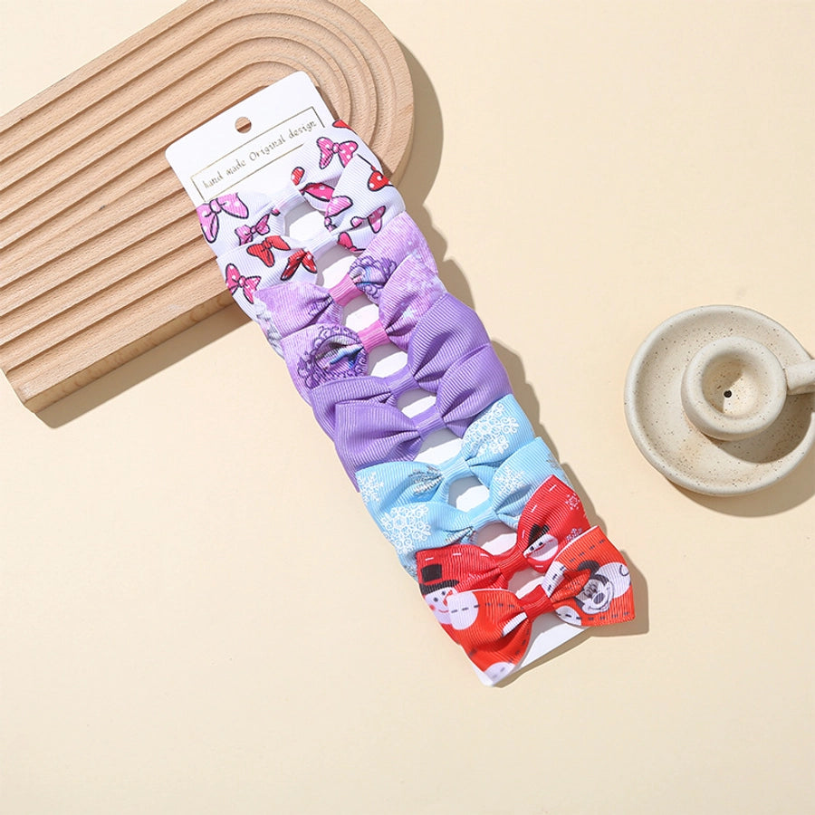 Girl'S Sweet Korean Style Bow Knot Polyester Hair Clip