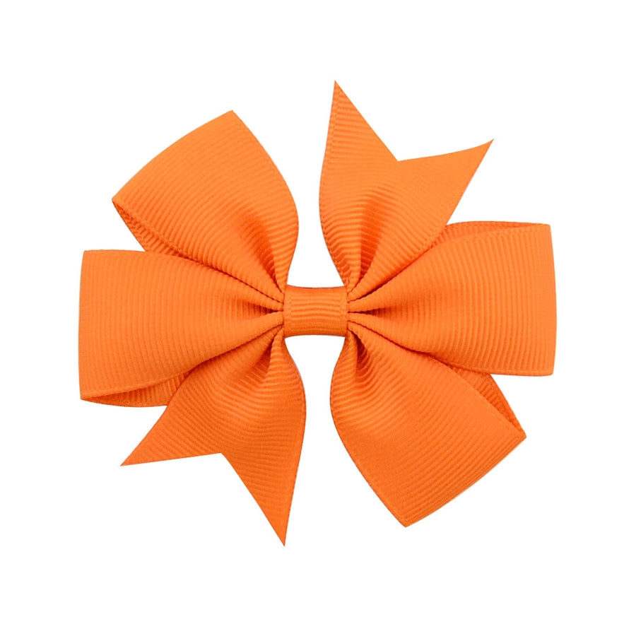 fashion solid color bow knot cloth hair clip 1 piece