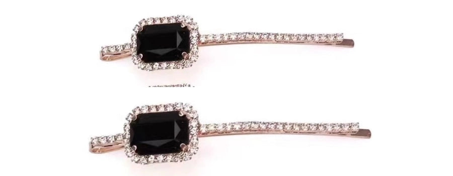 New Korean Style Crystal Rhinestone Clip Women's Back of Head Clip Broken Hair Clip Elegant Elegant Hair Accessories