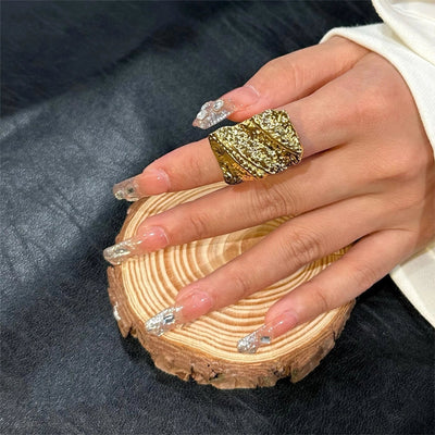 Jewelry Retro Simple Style Geometric 304 Stainless Steel Plating Open Rings