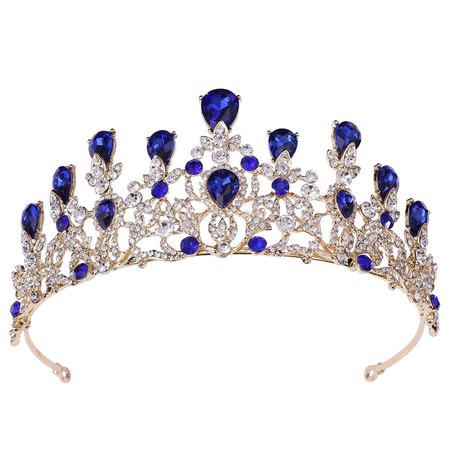 elegant water droplets alloy inlay zircon crown