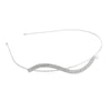 women's simple style waves flower bow knot metal inlay pearl zircon hair band
