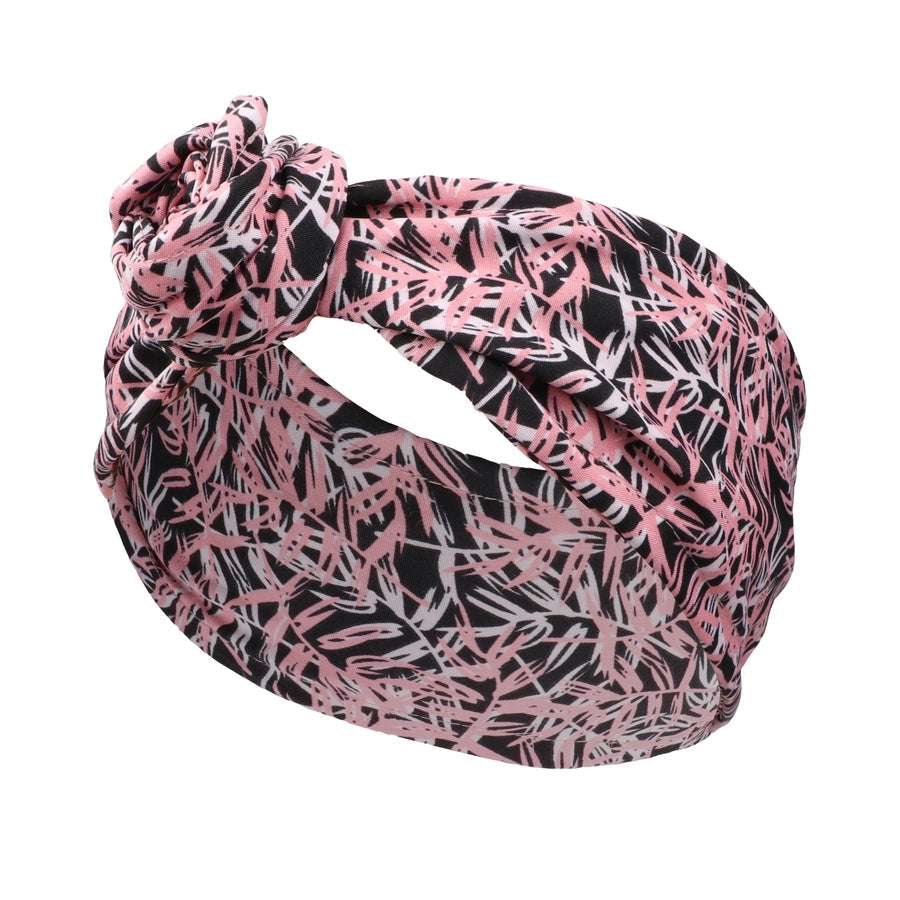 streetwear solid color flower cloth rib-knit hair band 1 piece