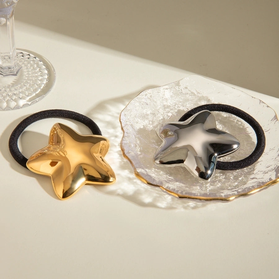 Women's Casual Classic Style Pentagram 304 Stainless Steel Hair Tie