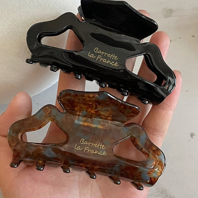 Korea imported France acetic acid grab clip hollow medium hair grab plate hair shark clip hairpin grab clip