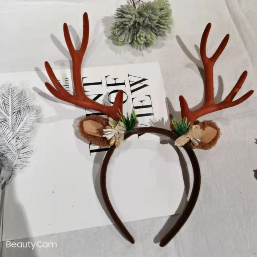 Internet Celebrity  Christmas Girl Heart Christmas Hair Band Cute Elk Horn Hair Accessories Pressure Hair Band