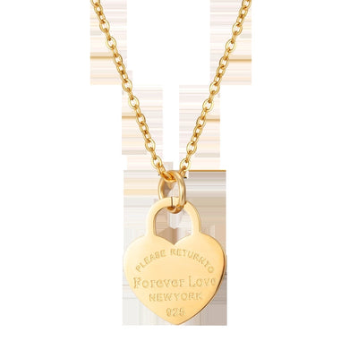 Jewelry Simple Style Heart Shape 304 Stainless Steel Plating Earrings Necklace