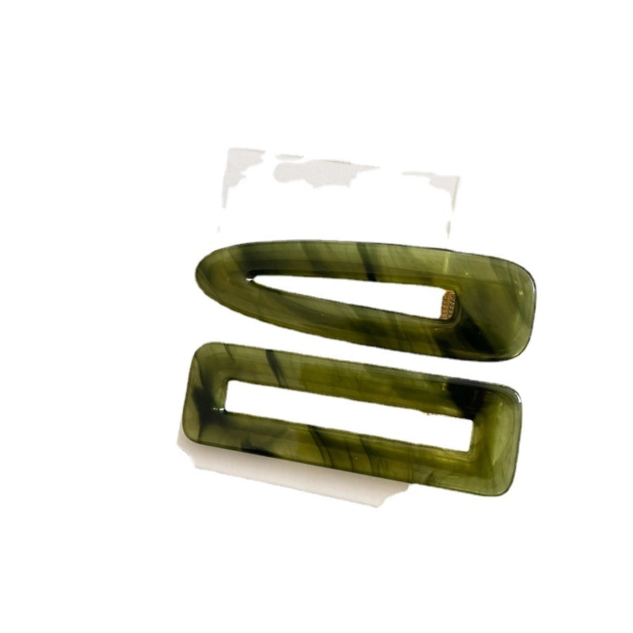 simple style geometric acetic acid sheets hair clip 1 pair