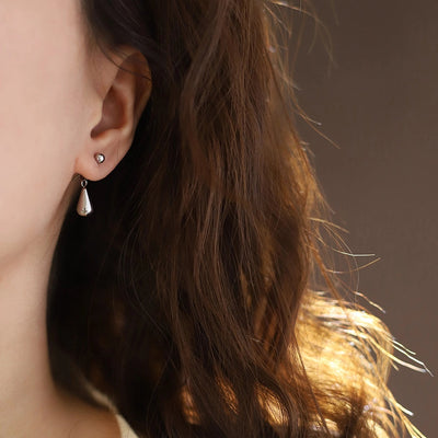 1 Pair Elegant Simple Style Water Droplets 304 Stainless Steel 18K Gold Plated Ear Studs