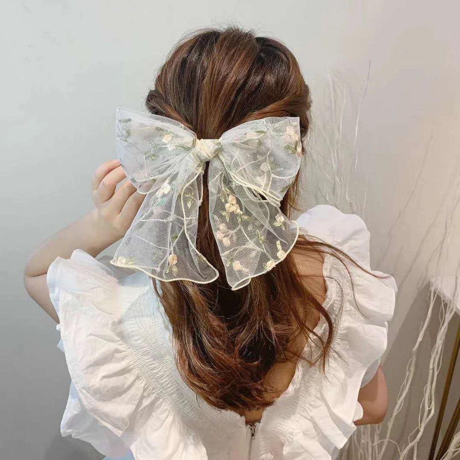 women's sweet bow knot cloth hair clip hair tie