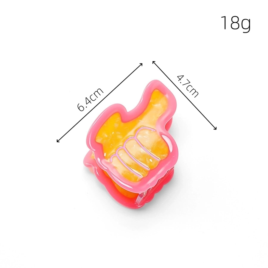 Women's IG Style Artistic Thumb Gesture Acetic acid sheets Hair Claws