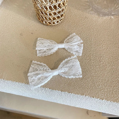 Women's Elegant Simple Style Bow Knot Lace Hair Clip Hair Tie Brooches