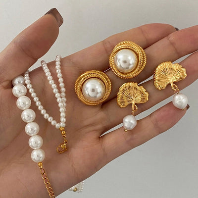 Jewelry Vintage Style Classic Style Geometric 304 Stainless Steel Plating Earrings Necklace