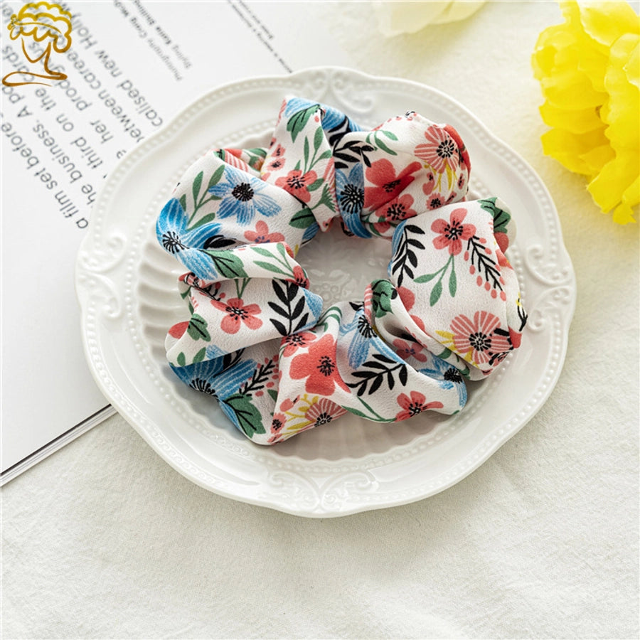 fashion flower cloth hair tie 1 piece