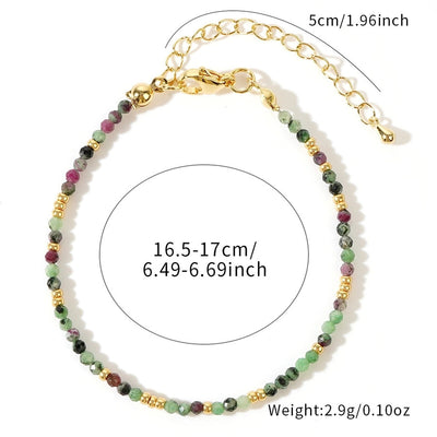 Hot Selling New Bohemian Style Colorful Natural Stone Beads String Bracelet Women's Jewelry Affordable Luxury Fashion