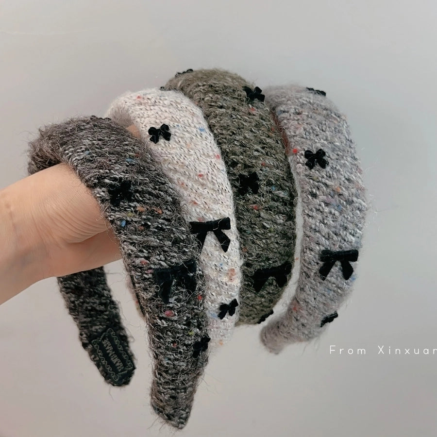 Women's Retro Simple Style Solid Color Bow Knot Cloth Hair Band