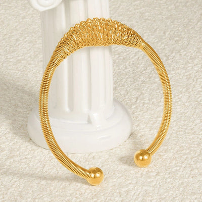 304 Stainless Steel European and American Bracelet Women's Fashion Thread Multi-Layer Popular Surrounding Bracelet 18K Gold Bracelet