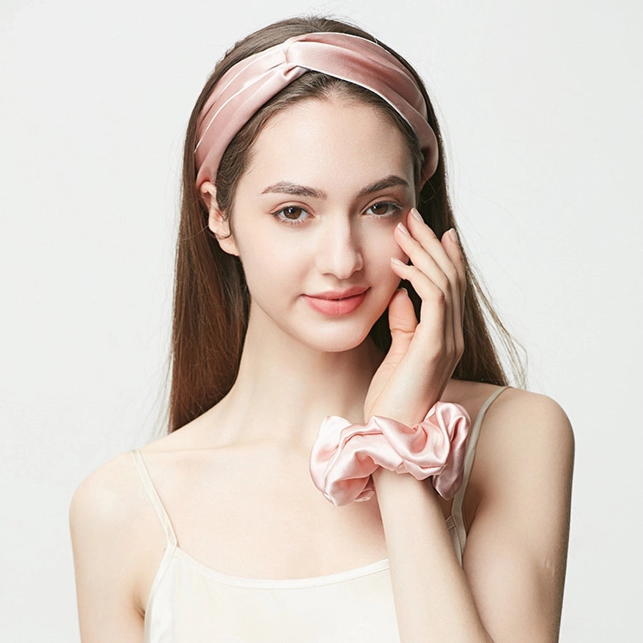 Strictly Selected 19 Mm Silk Hair Band Hair Ring Head Flower 100%  Silk Large Intestine Hair Ring Bright Color Hair Accessories Light Luxury Gift